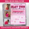 February Booking Flyer Valentine’s Day Booking Flyer February