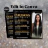 Editable Hair Price List Flyer Hair Price List