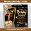 Aquarius Birthday Flyer Aquarius Bash Flyer Birthday flyer