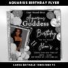 Aquarius Birthday Flyer Aquarius Bash Flyer Birthday flyer