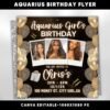 Aquarius Birthday Flyer Aquarius Bash Flyer Birthday flyer