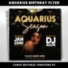 Aquarius Birthday Flyer Aquarius Bash Flyer Birthday flyer