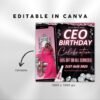 Ceo Birthday Flyer DIY Flyer Template Design Celebration - Image 3