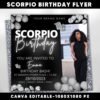 Scorpio Birthday Flyer Scorpio Birthday Invitation Birthday Flyer