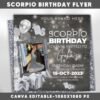 Scorpio Birthday Flyer Birthday Template Birthday Girl Party