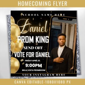 Vote Homecoming King - Class Campaign Flyer -