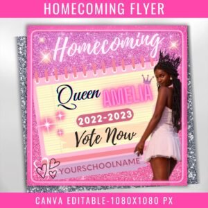 Vote Homecoming Queen Flyer Homecoming Flyer Campaign Flyer