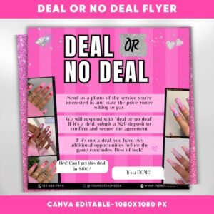 Deal Or No Deal Flyer For Nails Valentines