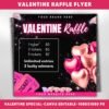 Valentine's Day Raffle Flyer Event Giveaway Flyer Valentine