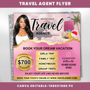 Travel Agent Flyer DIY E-Flyer Template Travel Flyer