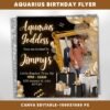 Aquarius Birthday Flyer Aquarius Bash Flyer Birthday flyer