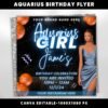 Aquarius Birthday Flyer Aquarius Bash Flyer Birthday flyer
