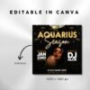 Aquarius Birthday Flyer Aquarius Bash Flyer Birthday flyer - Image 3