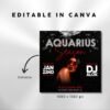 Aquarius Birthday Flyer Aquarius Bash Flyer Birthday flyer - Image 3