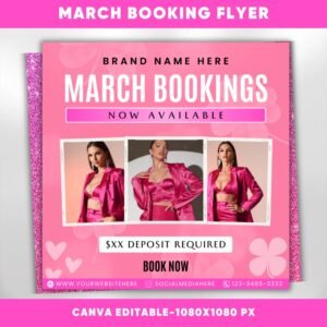 March Booking Flyer March Flyer March Books Open