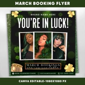 March Booking Flyer March Flyer March Books St.Patricks