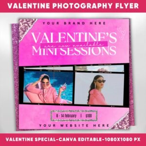 Valentines Photography Flyer Valentine's Mini Session Flyer Photography