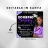 Scorpio Birthday Flyer Scorpio Birthday Invitation Birthday Flyer - Image 3