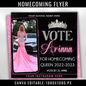 Vote Homecoming Queen Flyer Homecoming Flyer Campaign Flyer