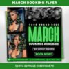 March Booking Flyer March Flyer March Books St.Patricks