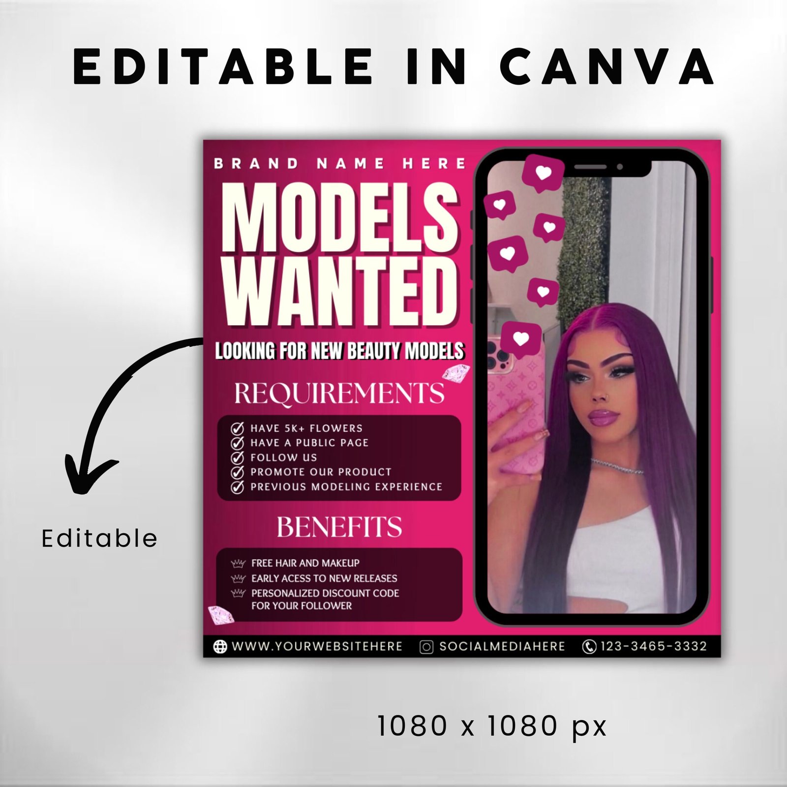 Models Wanted Flyer Beauty Models Needed Flyer Wanted - Image 3