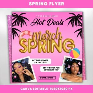 Spring Break flyer Spring Hot Deal Flyer Spring