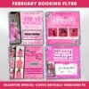 February Booking Flyer Valentines Day Hair Flyer February