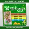 March Booking Flyer March Flyer March Books St.Patricks