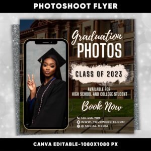 Editable Photoshoot Graduation Season Flyer Photoshoot Template Photographer