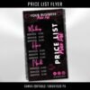 Hair Price List Template DIY Hair Price list