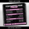 Lash Price List Flyer Lash Special Flyer Lash