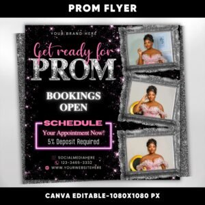 prom prom flyer booking flyer prom makeup flyer