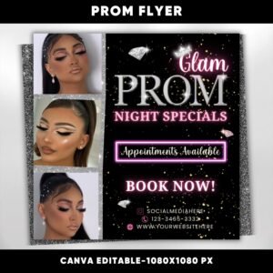 Prom Night Glam Flyer Prom Flyer DIY Flyer