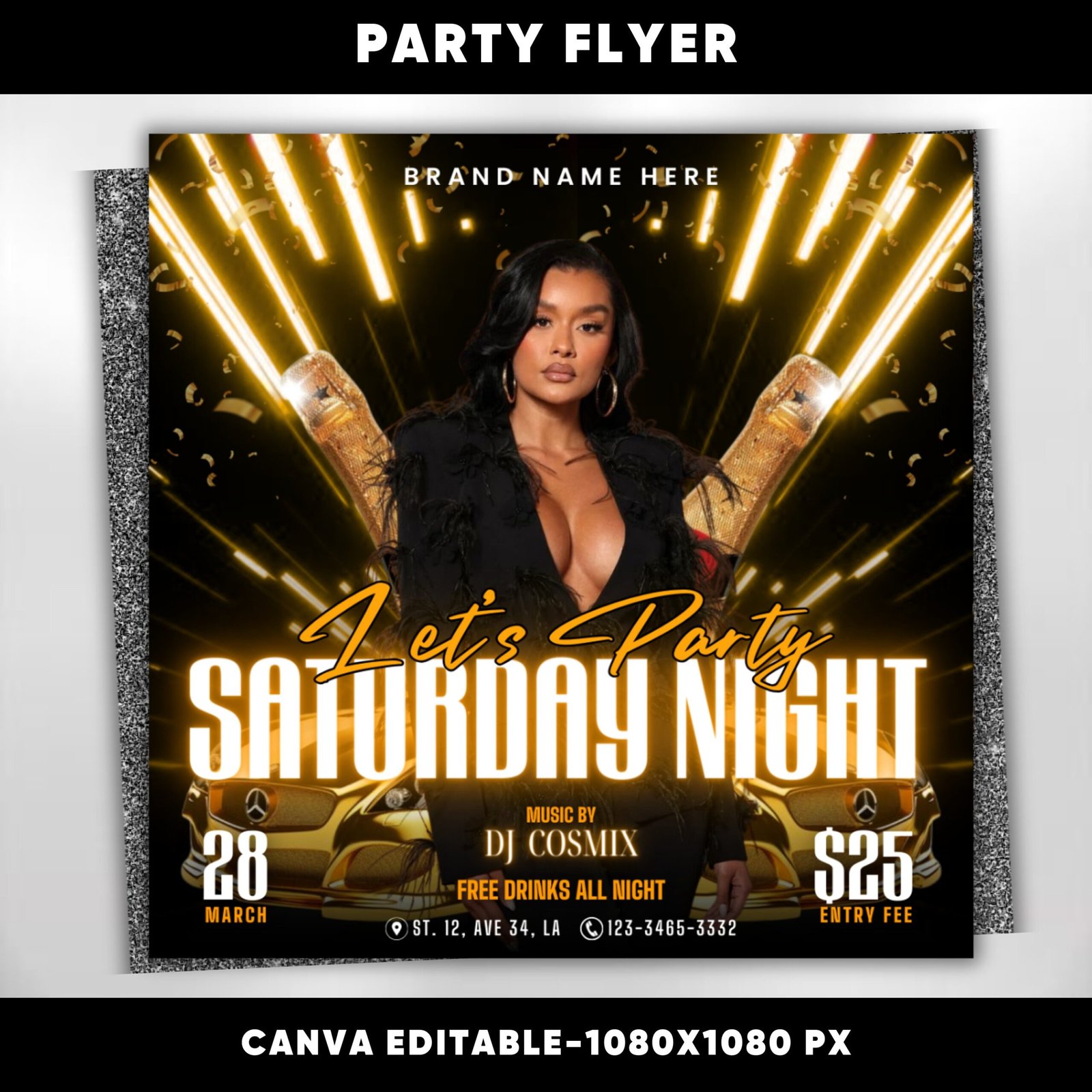 Club Flyer Template Event Flyer DIY Flyer Design