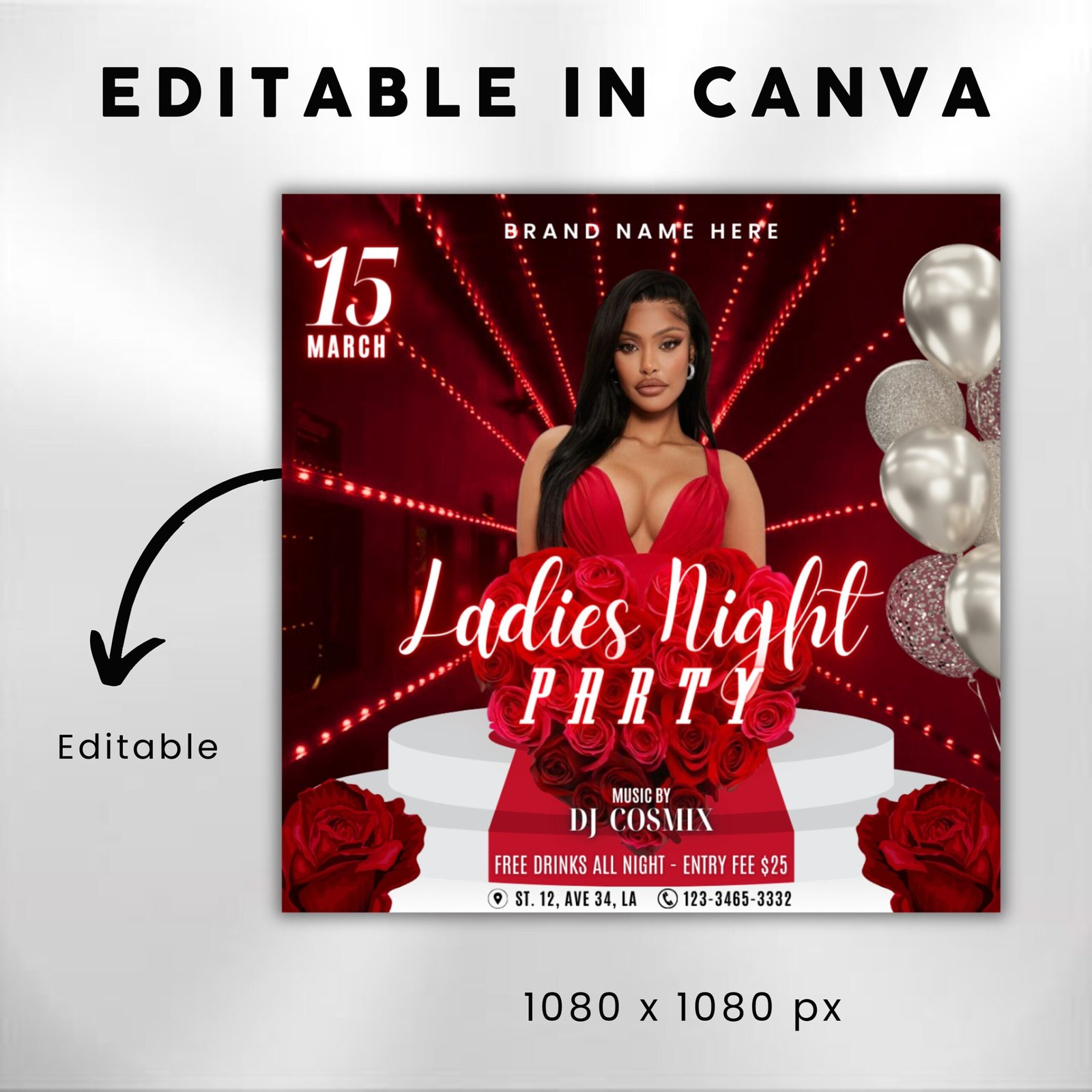 Club Flyer Template Event Flyer DIY Flyer Design - Image 3