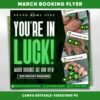 March Booking Flyer St.Patricks Day March Flyer March