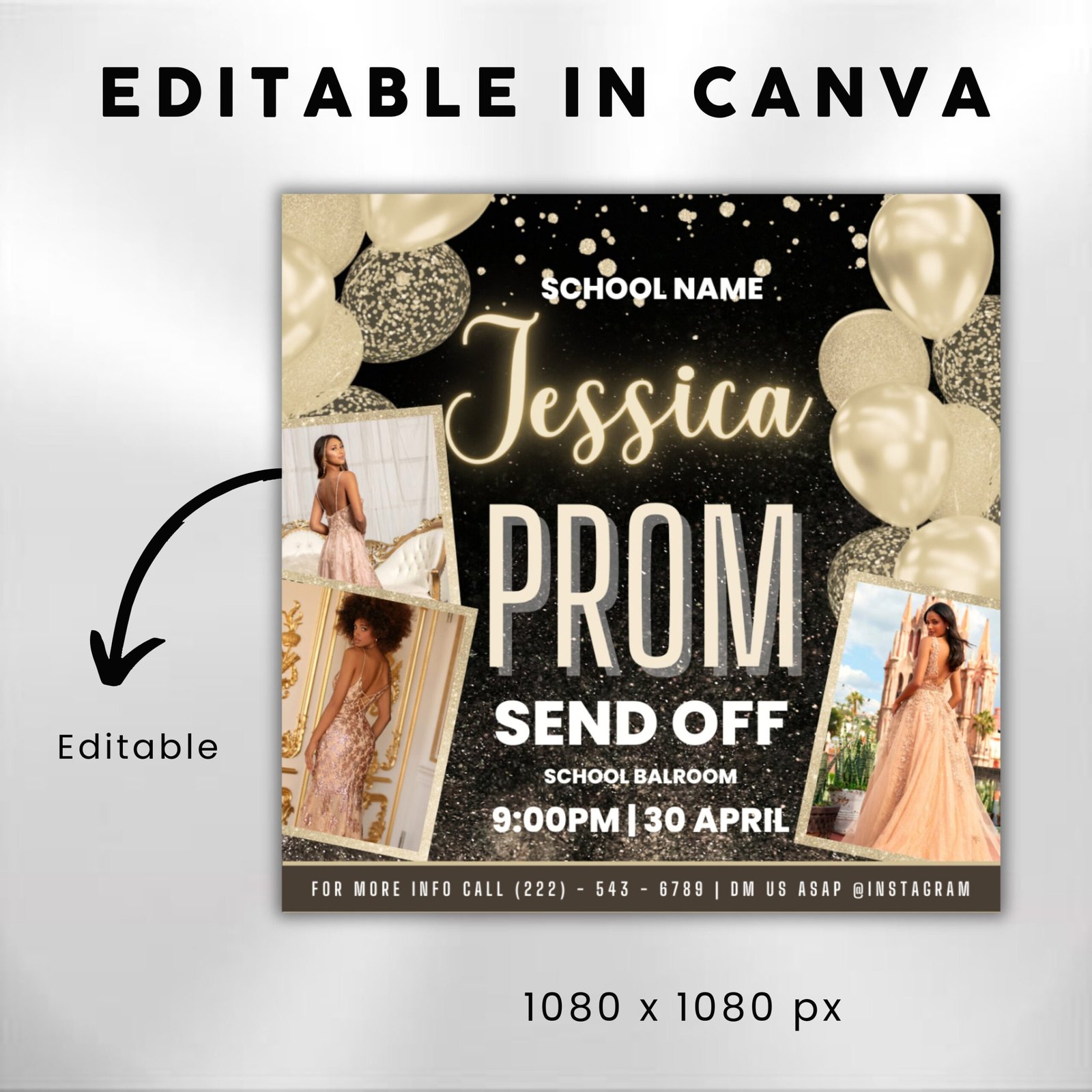 Prom Invitation Flyer Prom Event Flyer Prom Invitation - Image 3