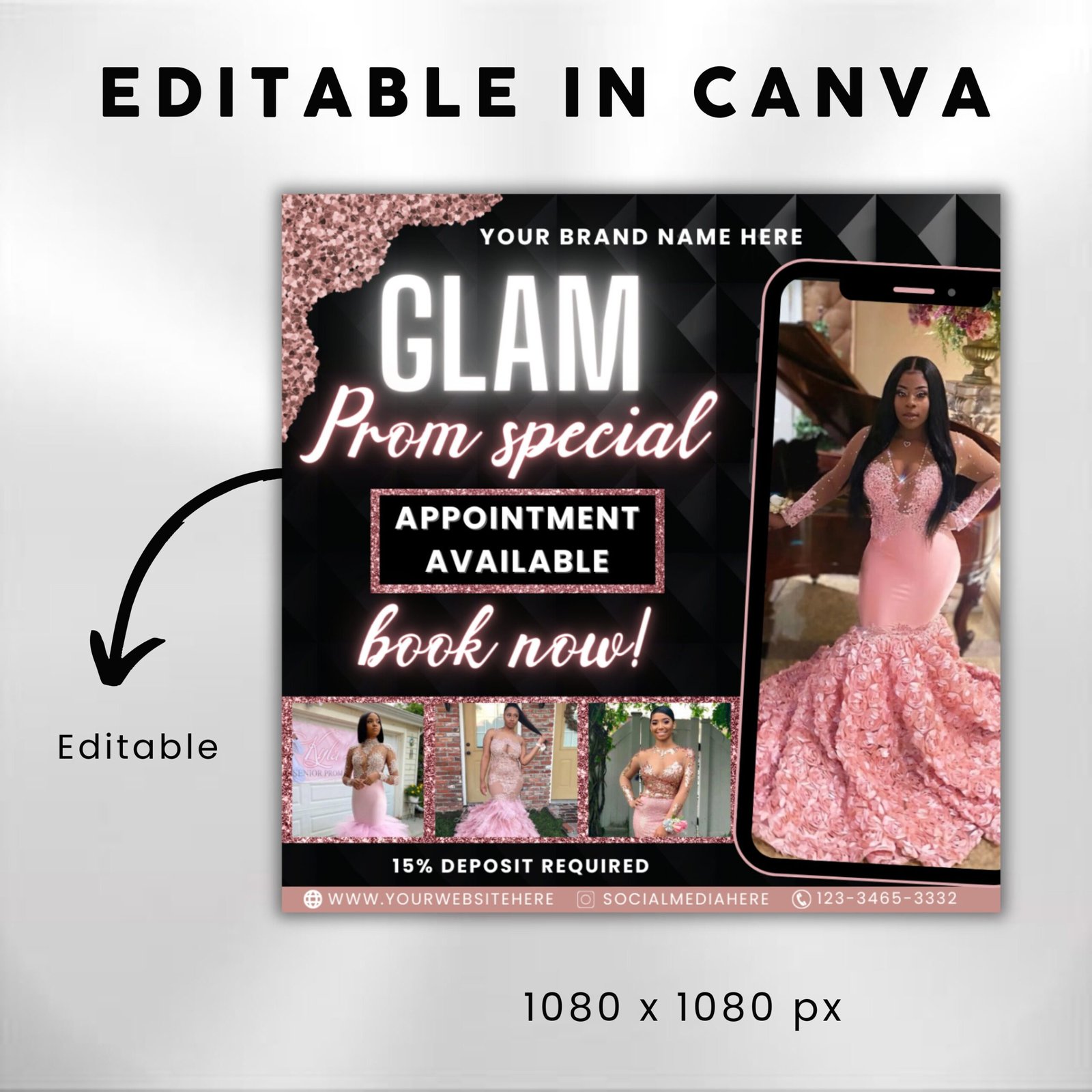 Prom Invitation Flyer Prom Event Flyer Prom Invitation - Image 3