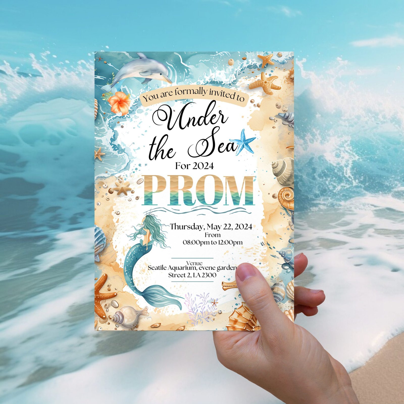 Prom Send Off Invitation Prom Under The Sea - Image 4