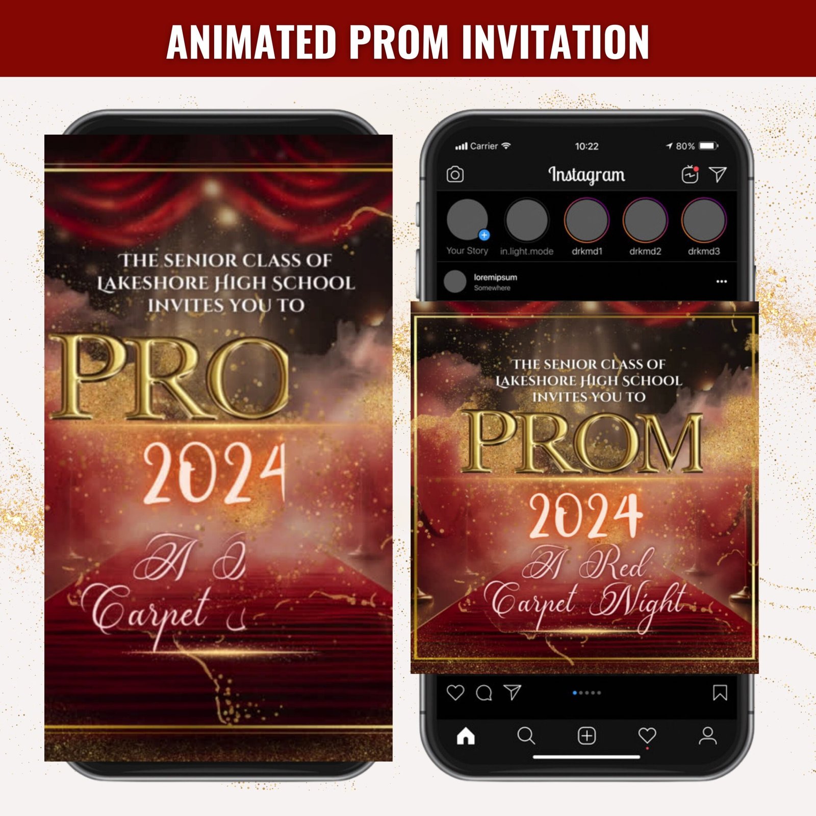 Prom Red Carpet Theme Flyer Prom Night Dance - Image 2