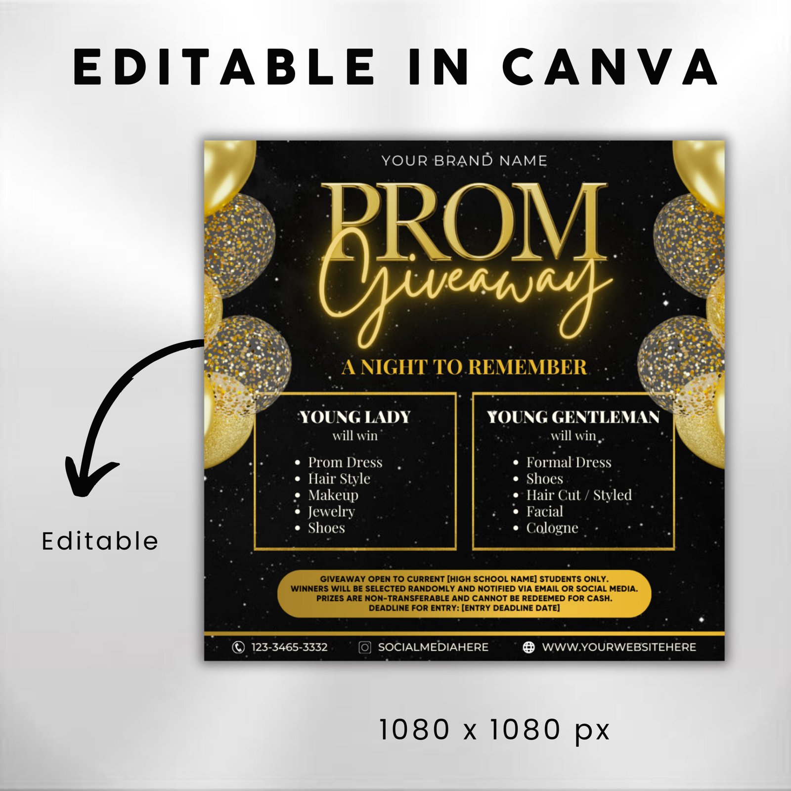 Prom Give Away Flyer Prom Sale Flyer Hairstylist - Image 3