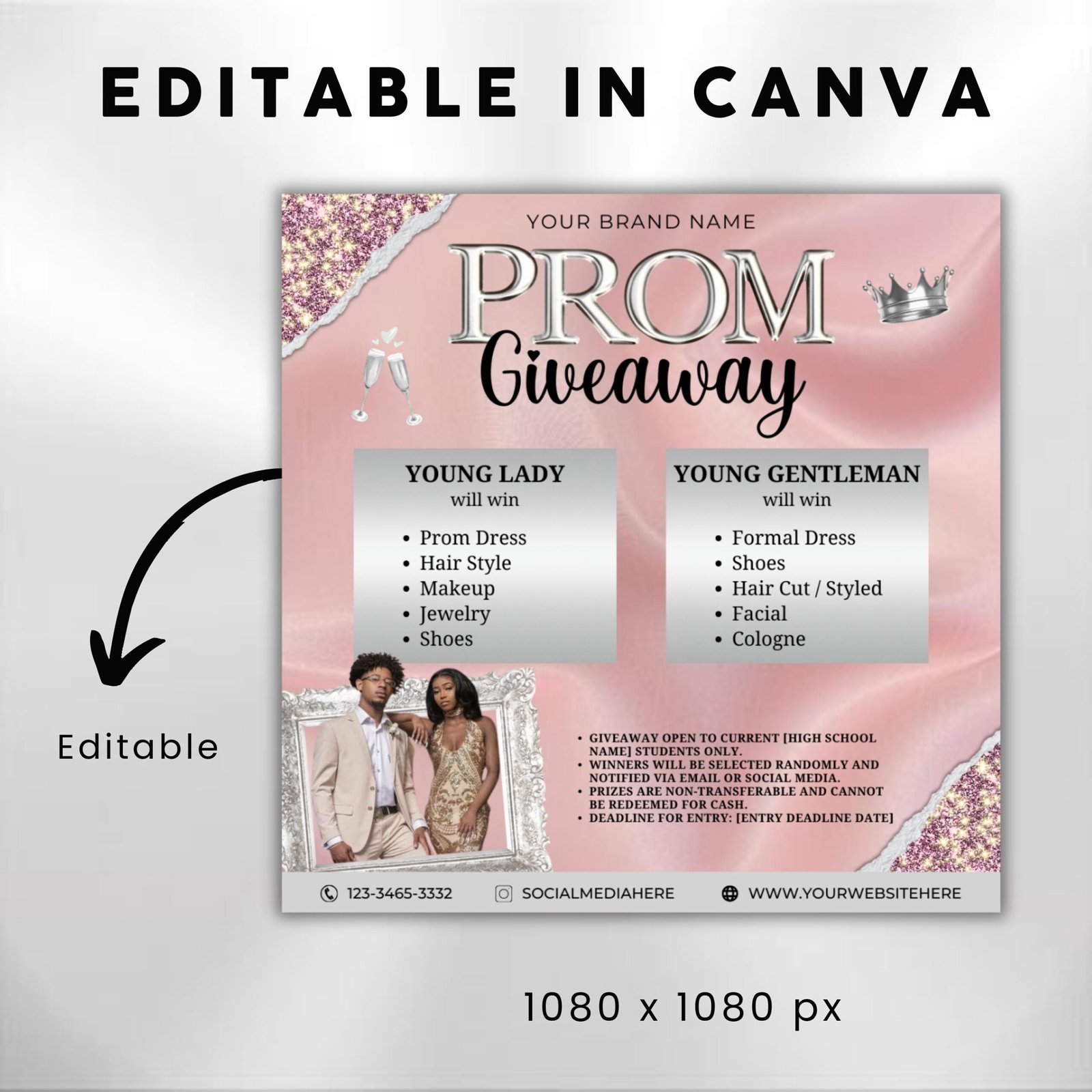 Prom Give Away Flyer Prom Sale Flyer Hairstylist - Image 3