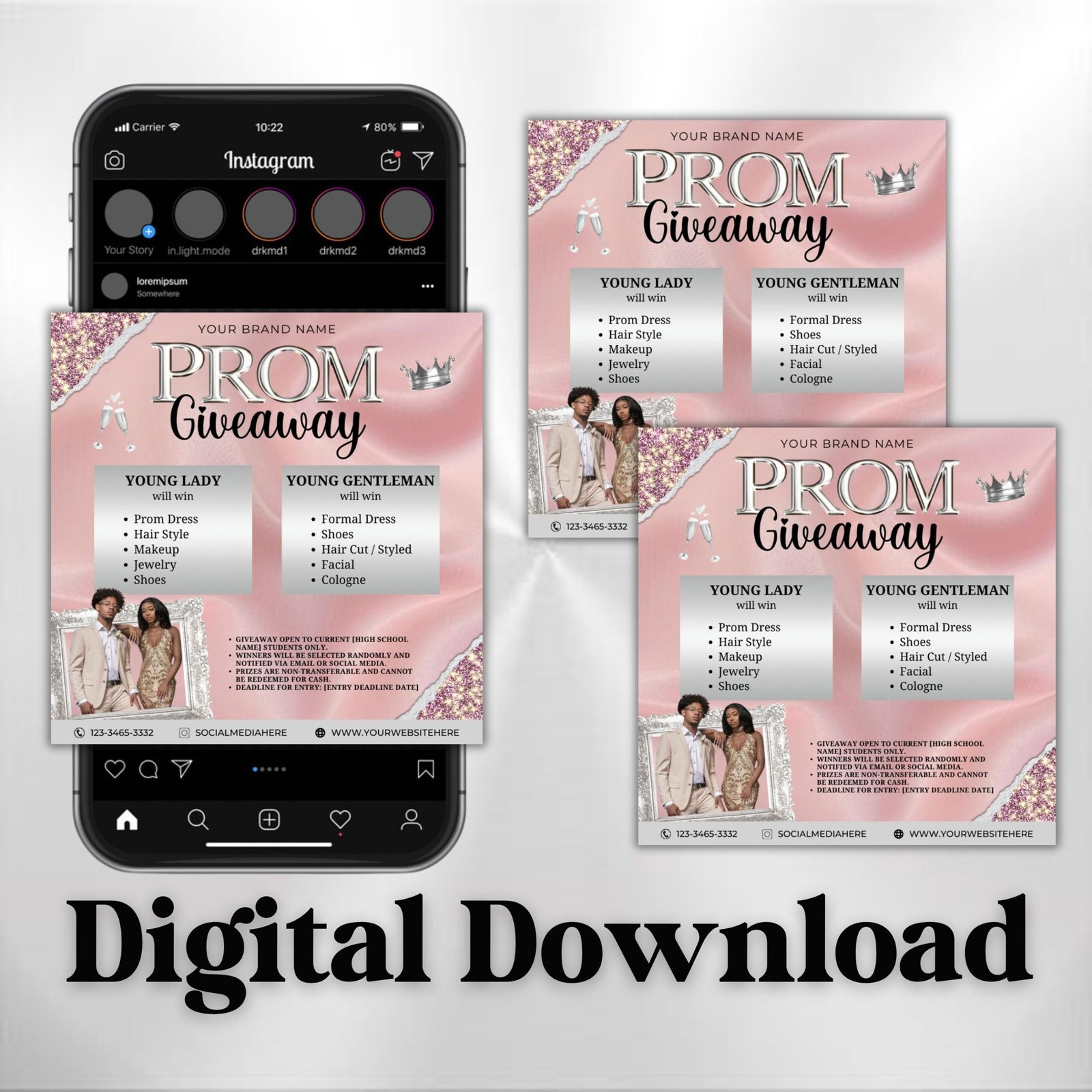 Prom Give Away Flyer Prom Sale Flyer Hairstylist - Image 2