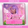 Spring Break Flyer March Bookings Editable Spring Glam