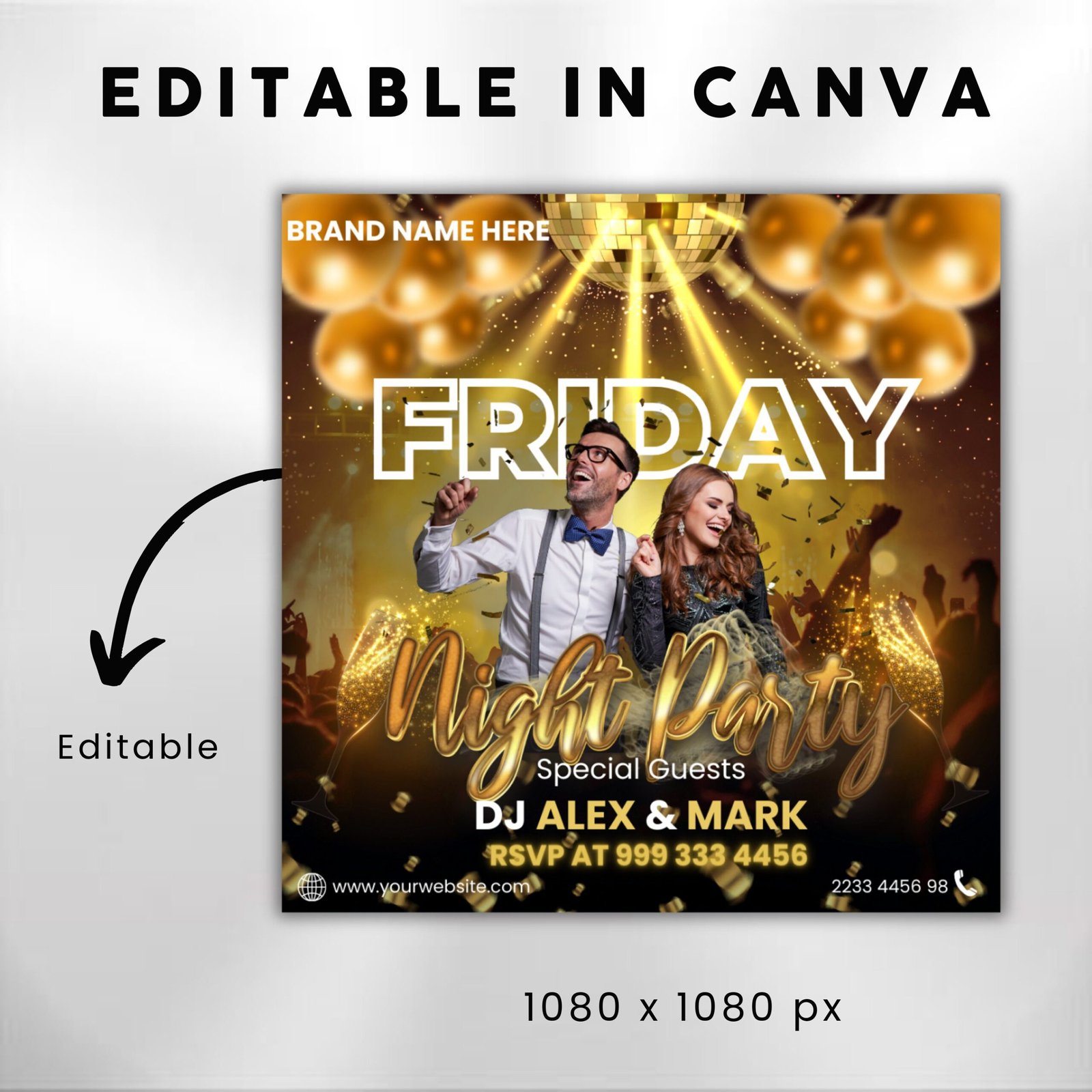 Club Flyer Template Event Flyer DIY Flyer Design - Image 3