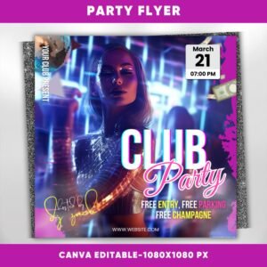 Club Flyer Template Event Flyer DIY Flyer Design
