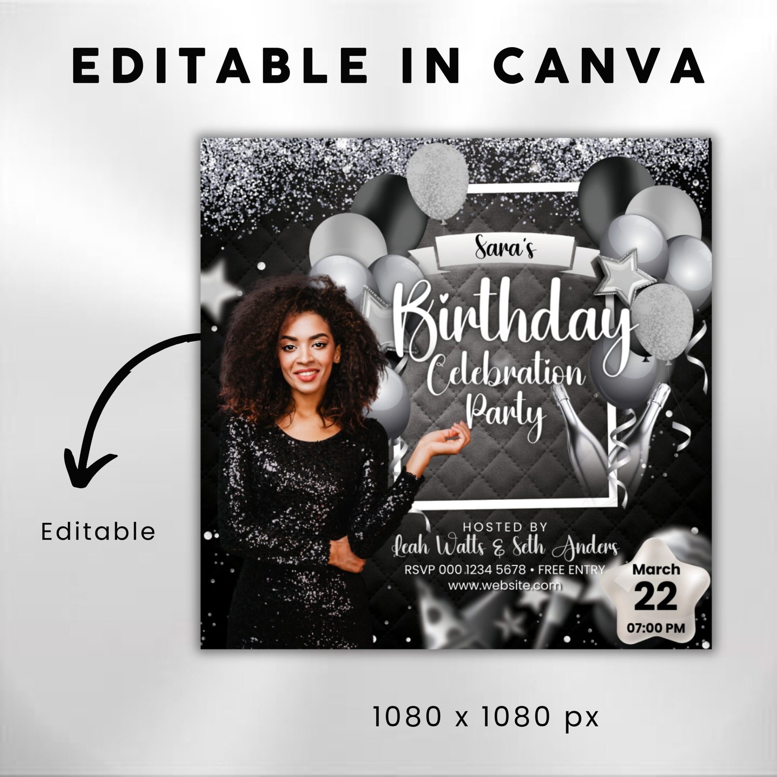 Birthday Party Flyer DIY Event Flyer Party Flyer - Image 3