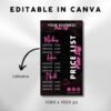 Hair Price List Template DIY Hair Price list - Image 3