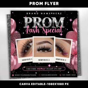 Prom Lash Flyer Lash Special Flyer Prom Flyer