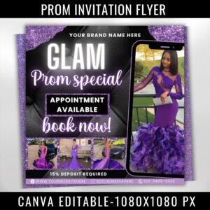 Prom Invitation Flyer DIY Senior Prom Night Celebration